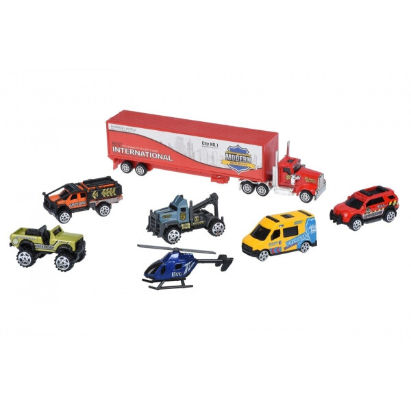 

Набор машинок Same Toy Diecast Грузовик с джипами (80956-6Ut)