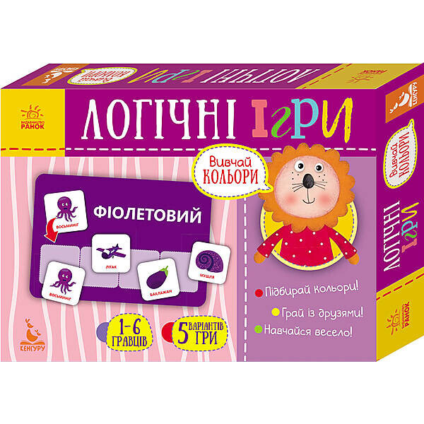 

Кенгуру Логические игры. 2+ Изучай цвета. 24 карточки Укр (КН918001У)