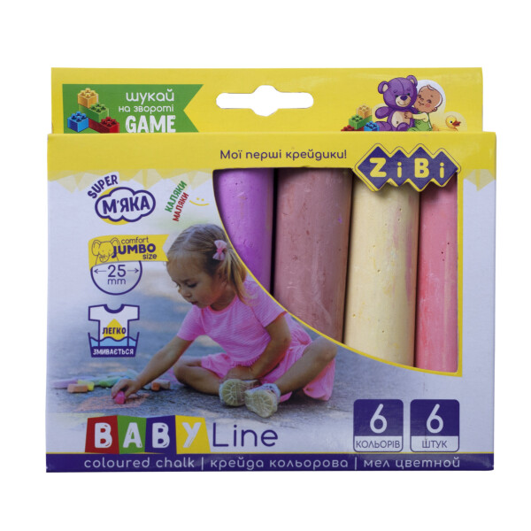 

Набор мела ZiBi Jumbo 6 шт Цветной (ZB.6710-99)