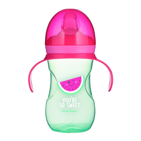 

Поильник Canpol Babies SO COOL с силиконовым носиком 270 мл розовый (57/304_pin)