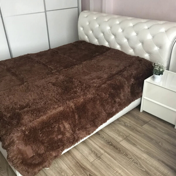 

Меховой плед покрывало травка евро 220x240 см (02317643) Коричневый
