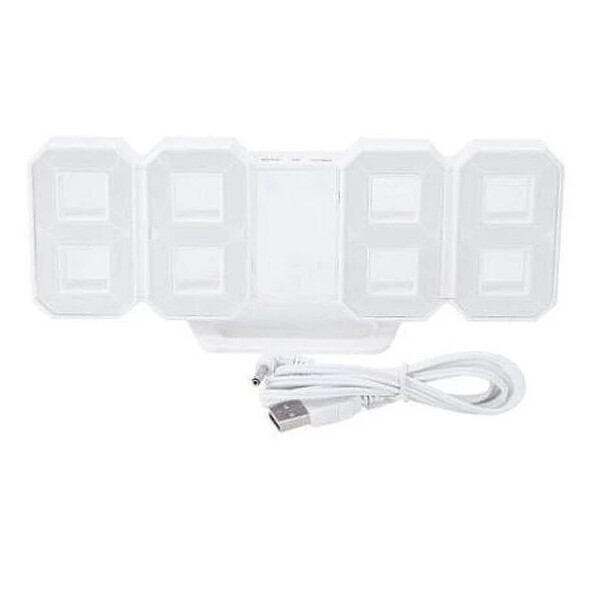 

Часы с будильником и градусником настольные CX-2218 white