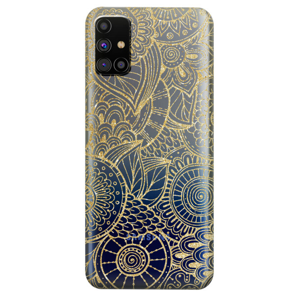 

Прозрачный силиконовый чехол OKcovers для Samsung Galaxy M31s с рисунком - Золотая мандала (KS5907)