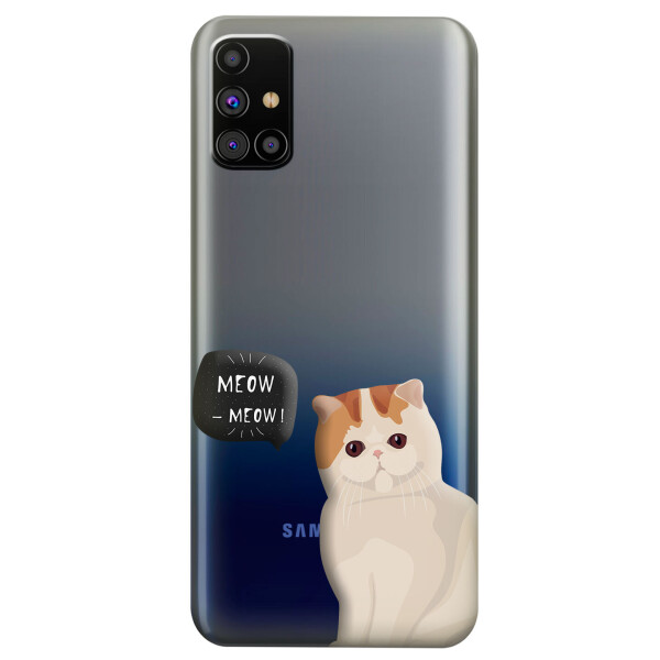 

Прозрачный силиконовый чехол OKcovers для Samsung Galaxy M31s с рисунком - Котенок (KS5942)