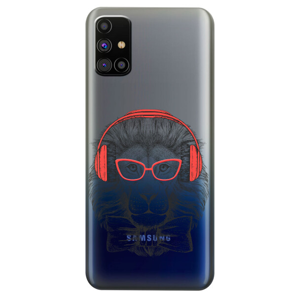 

Прозрачный силиконовый чехол OKcovers для Samsung Galaxy M31s с рисунком - Лев (KS5957)