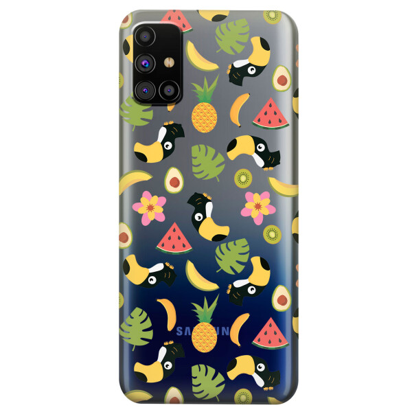 

Прозрачный силиконовый чехол OKcovers для Samsung Galaxy M31s с рисунком - Летний клипарт (KS5938)