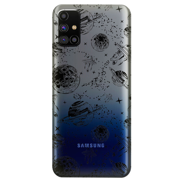 

Прозрачный силиконовый чехол OKcovers для Samsung Galaxy M31s с рисунком - Космос (KS5913)