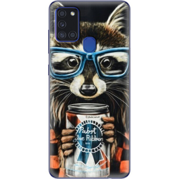 

Силиконовый чехол BoxFace Samsung A217 Galaxy A21s Енот с банкой (40006-up1333)