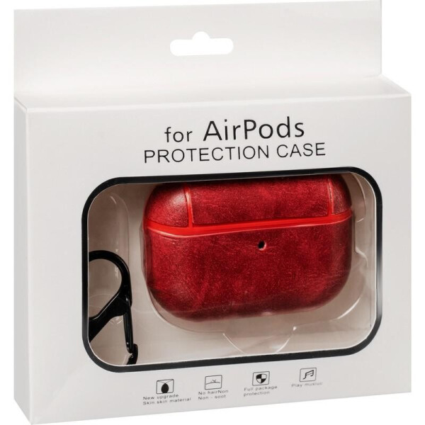 

Чехол Leather AirPods Pro Case Red