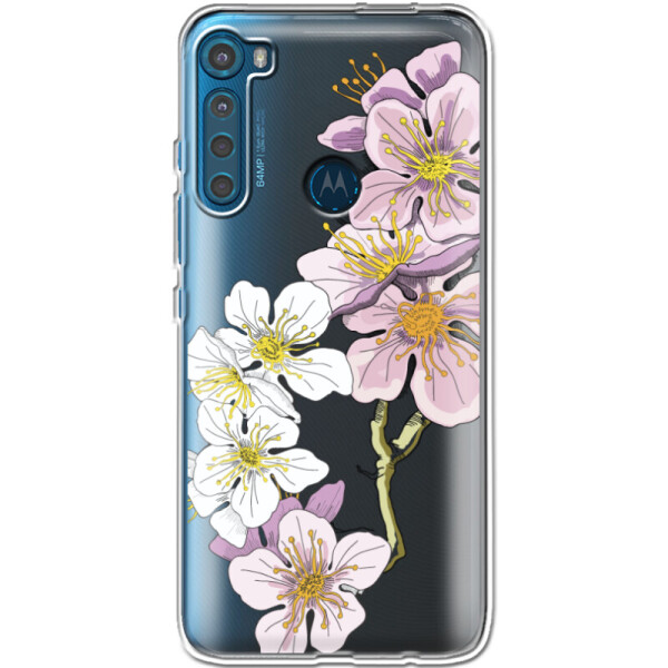 

Силиконовый чехол BoxFace Motorola One Fusion Plus Cherry Blossom (40947-cc4)