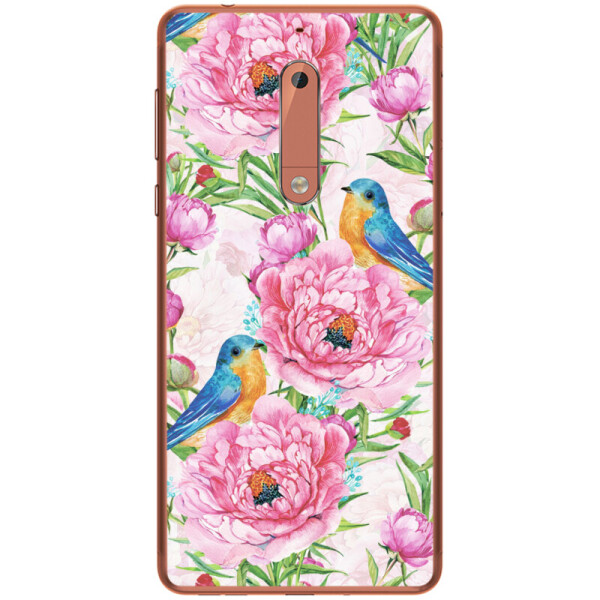 

Силиконовый чехол BoxFace Nokia 5 Birds and flowers (31264-up2376)