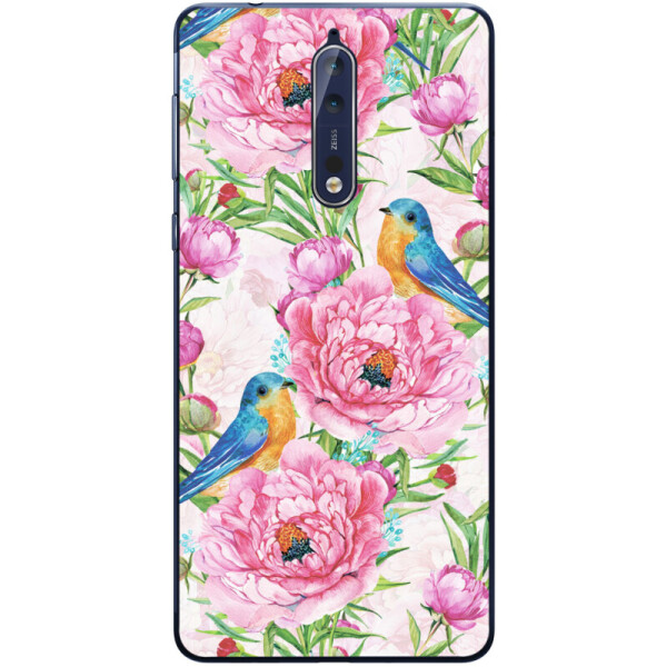 

Силиконовый чехол BoxFace Nokia 8 Birds and flowers (32213-up2376)