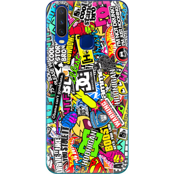 

Силиконовый чехол BoxFace Vivo Y15 Multicolored Inscriptions (37601-up880)