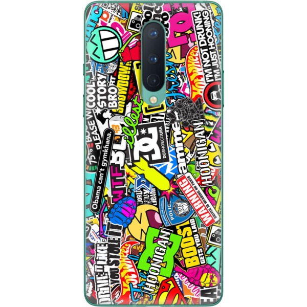 

Силиконовый чехол BoxFace OnePlus 8 Multicolored Inscriptions (39989-up880)
