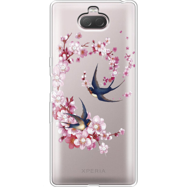 

Силиконовый чехол BoxFace Sony Xperia 10 I4113 Swallows and Bloom (36403-rs4)