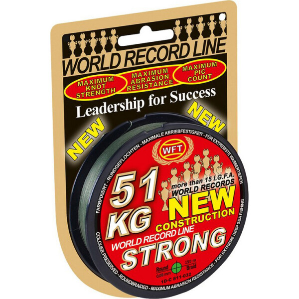 

Шнур WFT KG Strong Green Round Braid 300 м 0.08 мм 10 кг Germany (30441308-0505)