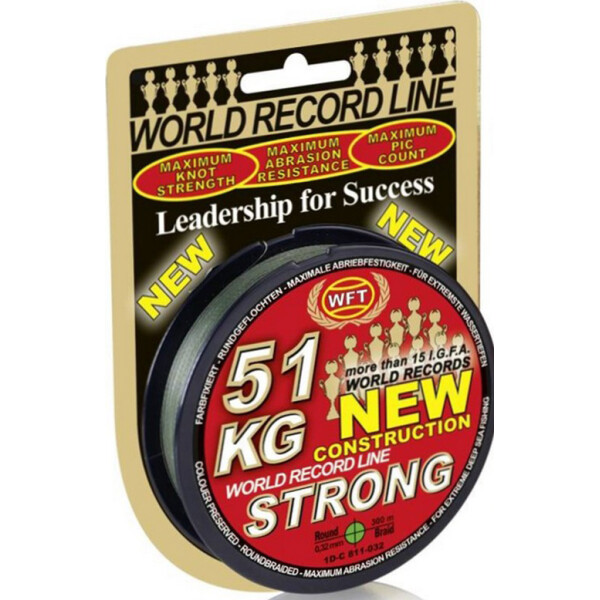 

Шнур WFT KG Strong Green Round Braid 250 м 0.39 мм 67 кг Germany (30441339-0505)