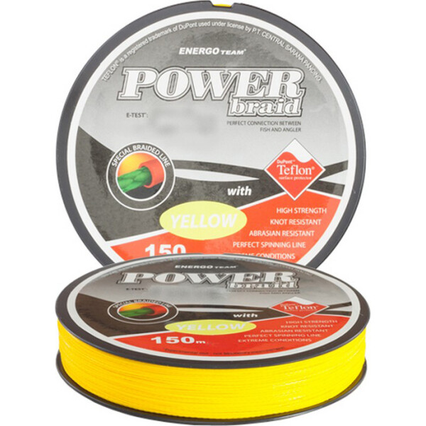 

Шнур Energofish ET Power Braid X8 Teflon Coated Yellow 150 м 0.15 мм 10.6 кг (30900115-0505)