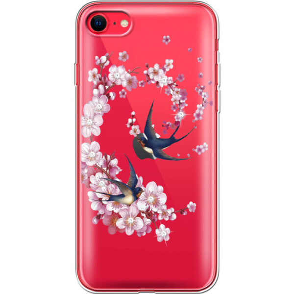 

Силиконовый чехол BoxFace Apple iPhone SE (2020) Swallows and Bloom (39592-rs4)
