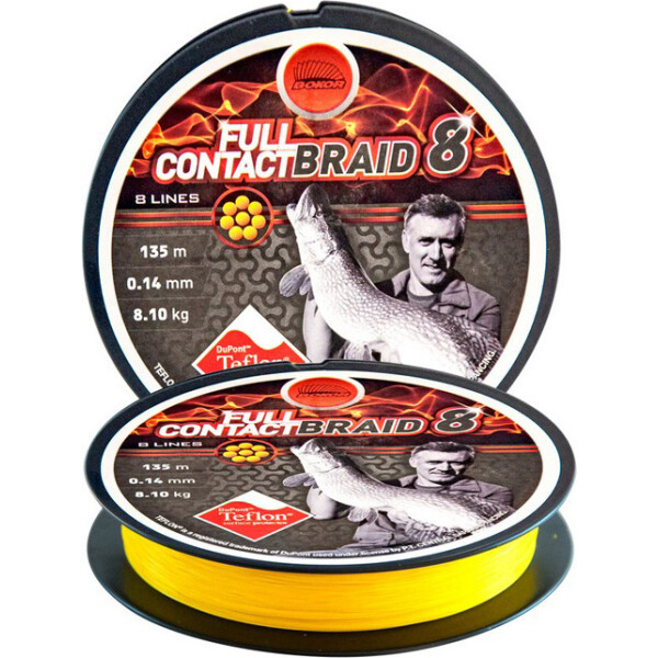 

Шнур Energofish Bokor Full Contact X8 Braid Teflon Coated Yellow 135 м 0.25 мм18.2 кг (30990025-0505)