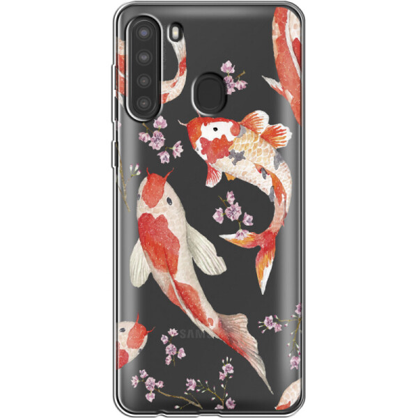 

Силиконовый чехол BoxFace Samsung A215 Galaxy A21 Japanese Koi Fish (39760-cc3)