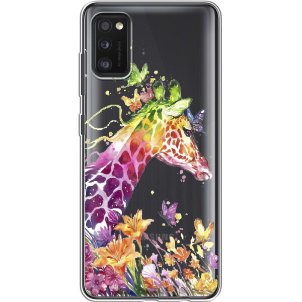 

Силиконовый чехол BoxFace Samsung A415 Galaxy A41 Colorful Giraffe (39755-cc14)
