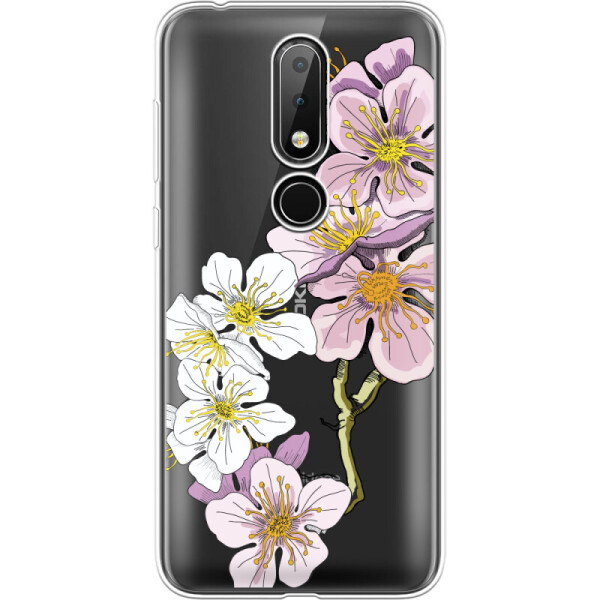 

Силиконовый чехол BoxFace Nokia 6.1 Plus Cherry Blossom (36788-cc4)