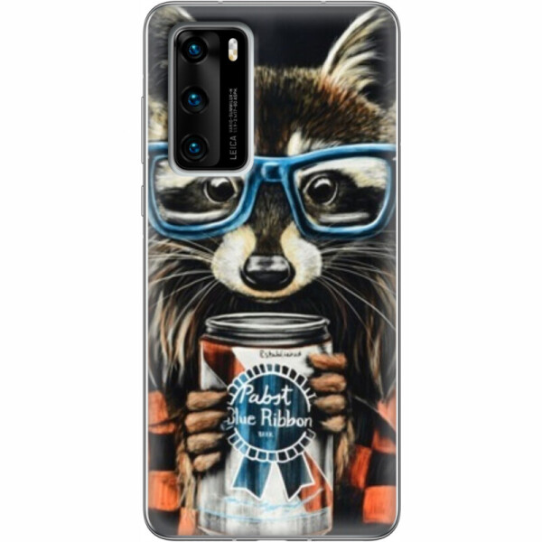 

Силиконовый чехол BoxFace Huawei P40 Енот с банкой (39746-up1333)