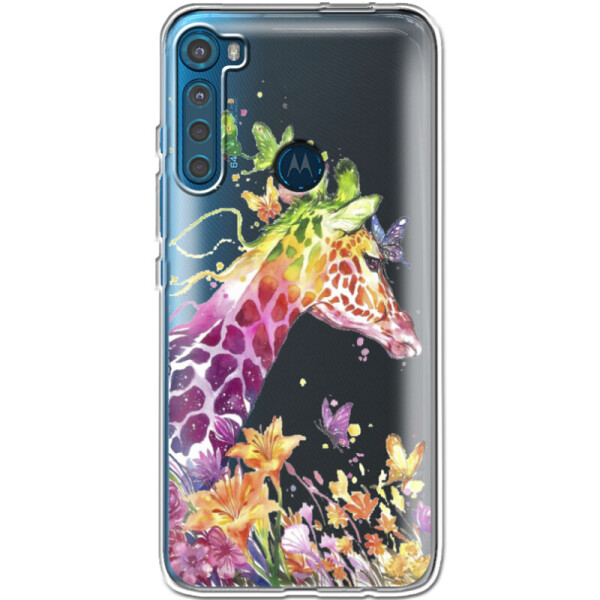 

Силиконовый чехол BoxFace Motorola One Fusion Plus Colorful Giraffe (40947-cc14)