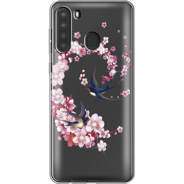

Силиконовый чехол BoxFace Samsung A215 Galaxy A21 Swallows and Bloom (39760-rs4)