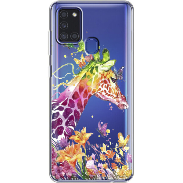 

Силиконовый чехол BoxFace Samsung A217 Galaxy A21s Colorful Giraffe (40006-cc14)