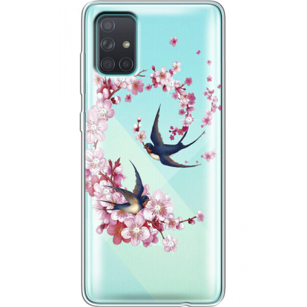 

Силиконовый чехол BoxFace Samsung A715 Galaxy A71 Swallows and Bloom (38850-rs4)