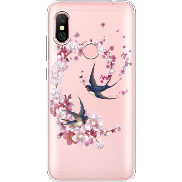

Силиконовый чехол BoxFace Xiaomi Redmi Note 6 Pro Swallows and Bloom (35452-rs4)