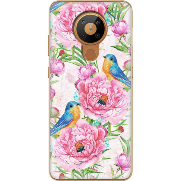 

Силиконовый чехол BoxFace Nokia 5.3 Birds and flowers (40001-up2376)