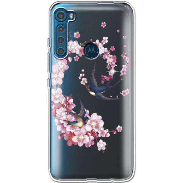 

Силиконовый чехол BoxFace Motorola One Fusion Plus Swallows and Bloom (40947-rs4)