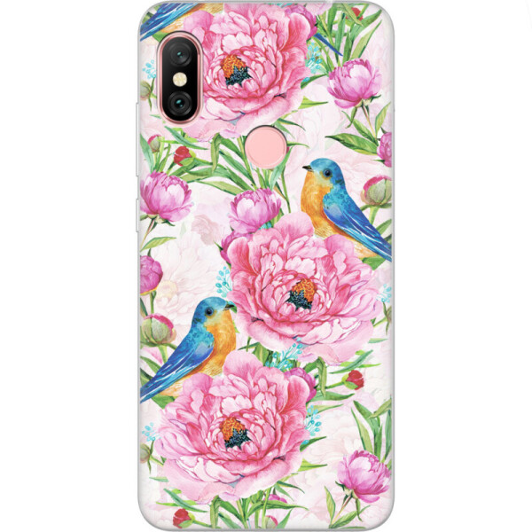 

Силиконовый чехол BoxFace Xiaomi Redmi Note 6 Pro Birds and flowers (35452-up2376)