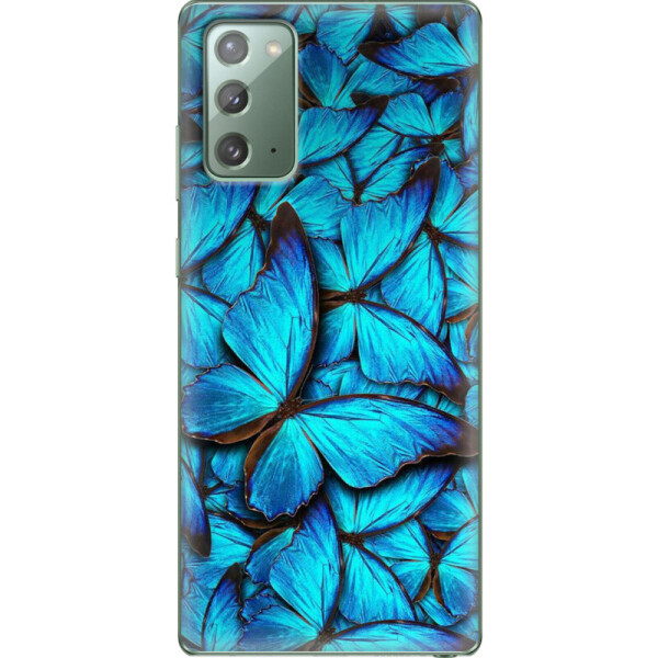 

Силиконовый чехол BoxFace Samsung N980 Galaxy Note 20 лазурные бабочки (40568-up1550)