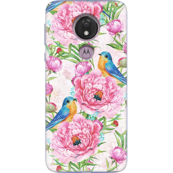 

Силиконовый чехол BoxFace Motorola G7 Power XT1955 Birds and flowers (37198-up2376)