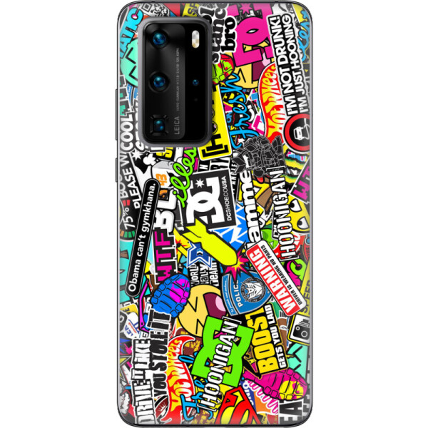 

Силиконовый чехол BoxFace Huawei P40 Pro Multicolored Inscriptions (39750-up880)