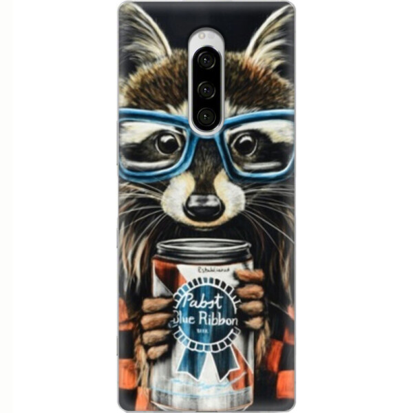 

Силиконовый чехол BoxFace Sony Xperia 1 Енот с банкой (36656-up1333)