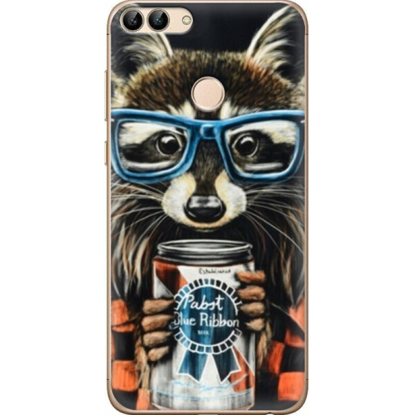 

Силиконовый чехол BoxFace Huawei P Smart Енот с банкой (32669-up1333)