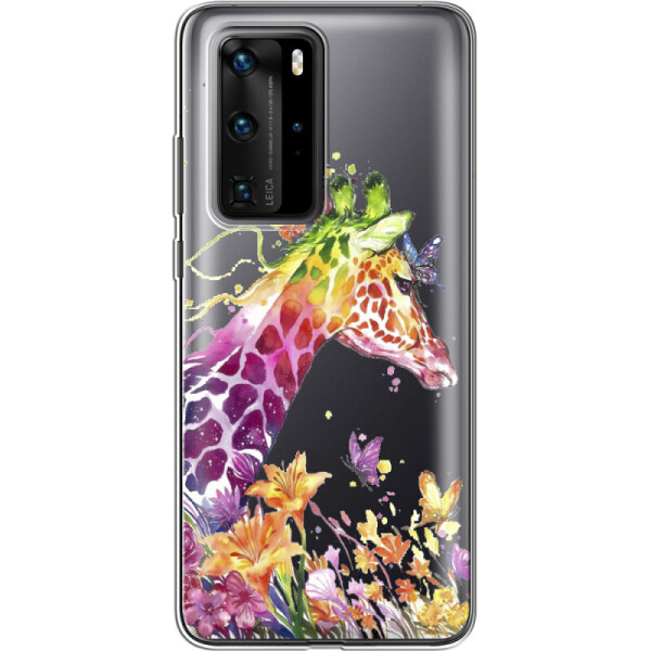 

Силиконовый чехол BoxFace Huawei P40 Pro Colorful Giraffe (39750-cc14)