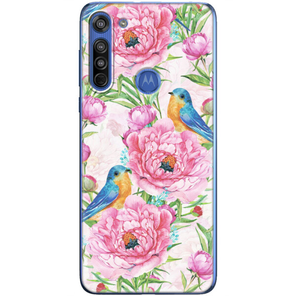 

Силиконовый чехол BoxFace Motorola G8 Birds and flowers (40952-up2376)