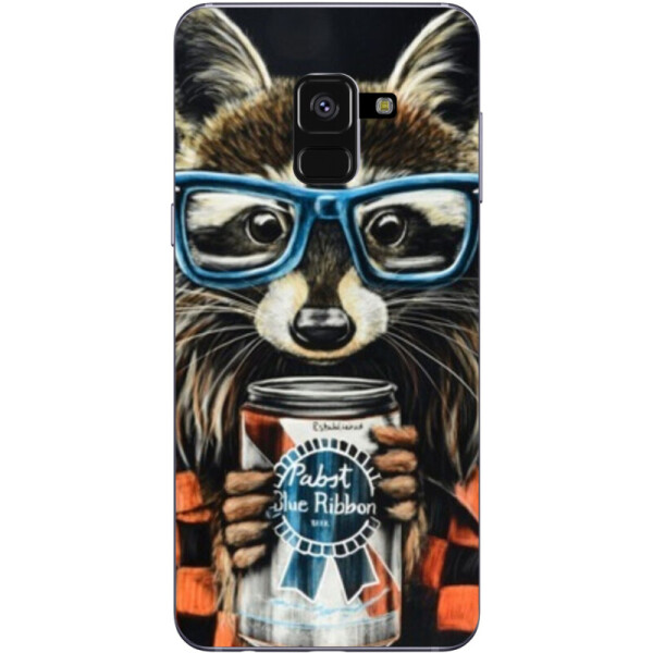 

Силиконовый чехол BoxFace Samsung A530 Galaxy A8 (2018) Енот с банкой (32657-up1333)