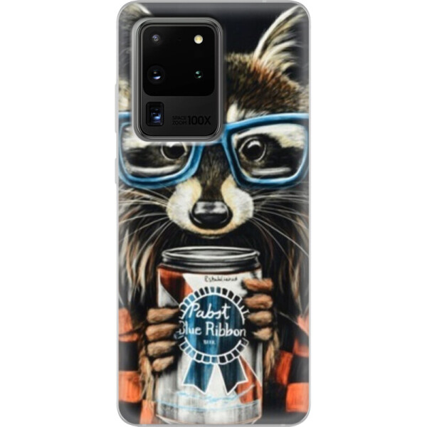 

Силиконовый чехол BoxFace Samsung G988 Galaxy S20 Ultra Енот с банкой (38878-up1333)
