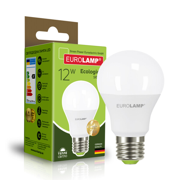 

Лампа светодиодная Eurolamp "D" А60 12W E27 3000K (LED-A60-12273(P)