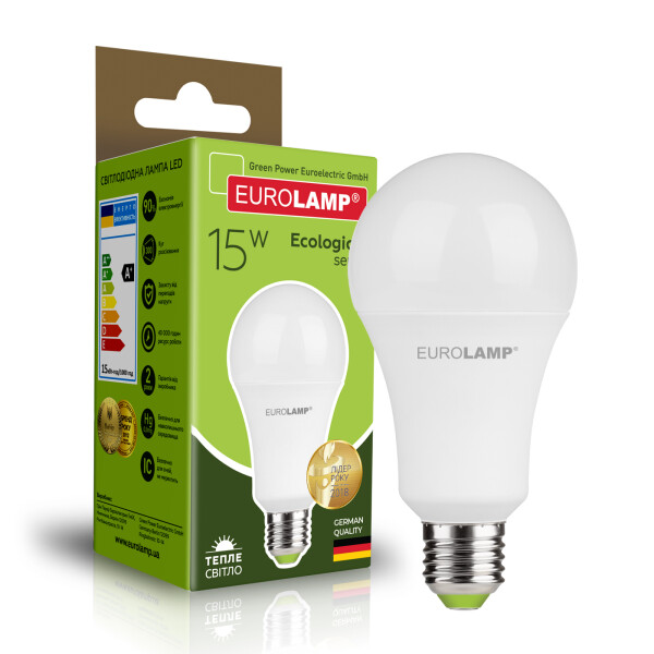 

Лампа светодиодная EUROLAMP "D" А70 15W E27 3000K (LED-A70-15272(P)