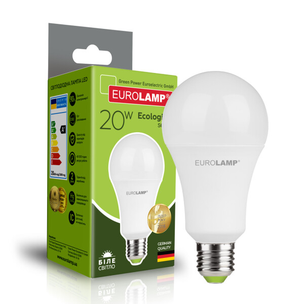 

Лампа светодиодная EUROLAMP "D" А75 20W E27 4000K (LED-A75-20274(P)