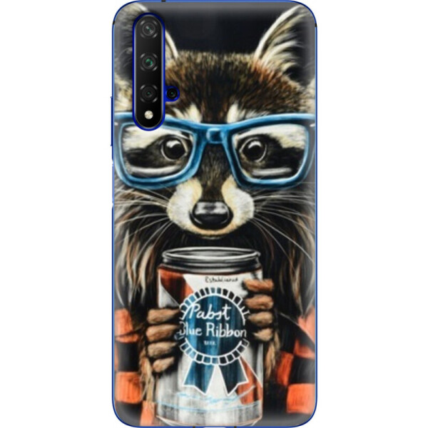 

Силиконовый чехол BoxFace Huawei Honor 20 Енот с банкой (37632-up1333)