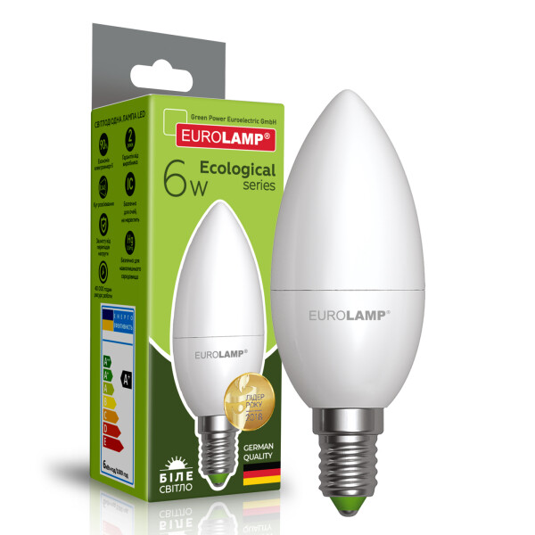 

Лампа светодиодная Eurolamp "D" CL 6W E14 4000K (LED-CL-06144(P)